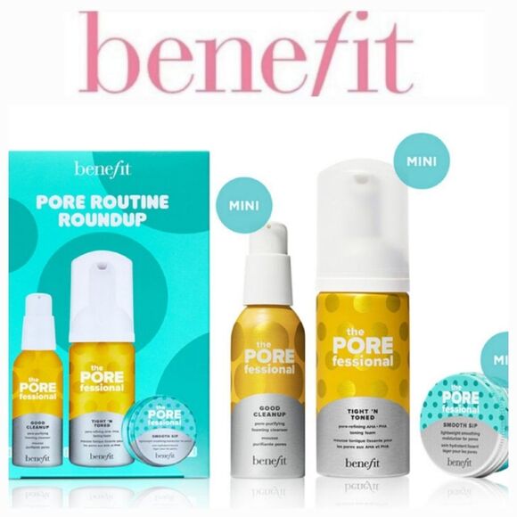 Benefit Pore Routine Roundup Mini Skincare Essentials Set - Picture 1 of 10